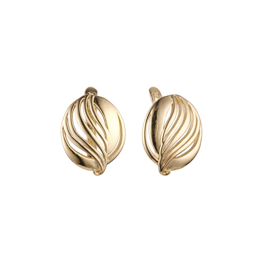 Earrings in 14K Gold, Rose Gold, two tone plating colors