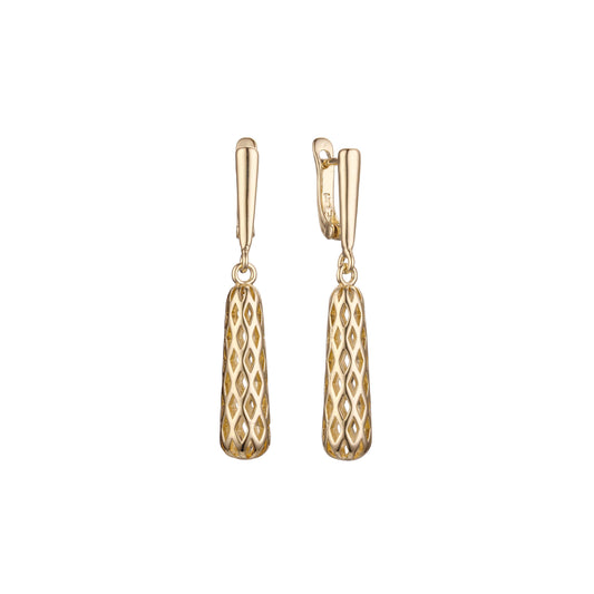 Pendientes en Oro de 14K, baño de Oro Rosa colores