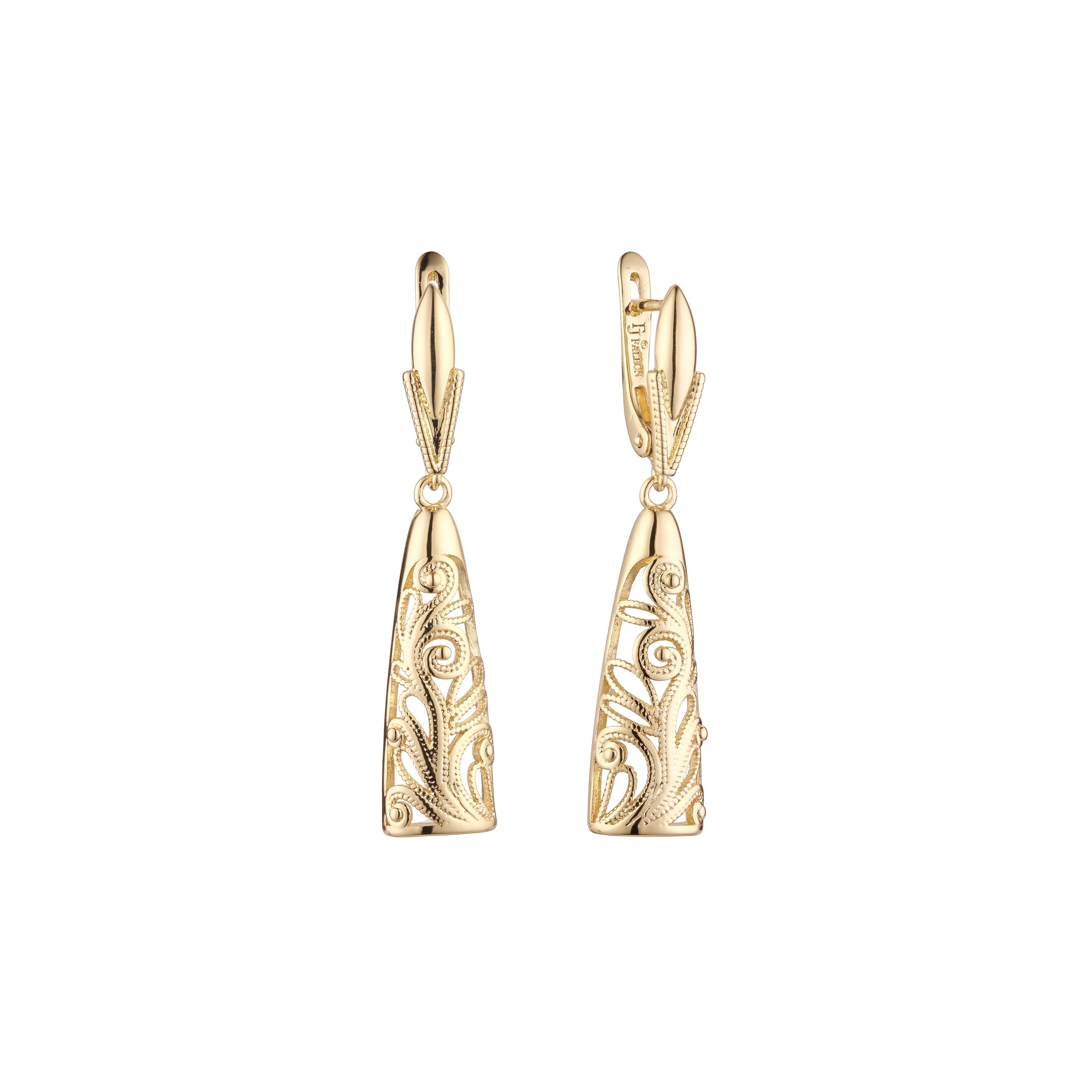 Pendientes en Oro de 14K, baño de Oro Rosa colores