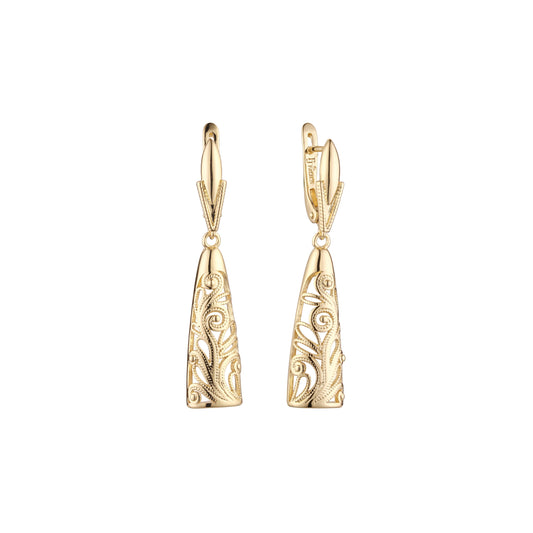 Pendientes en Oro de 14K, baño de Oro Rosa colores