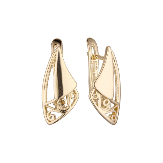 Earrings in 14K Gold, Rose Gold plating colors