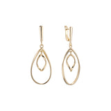 Pendientes en Oro de 14K, baño de Oro Rosa colores