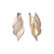 Aretes en Oro 14K, Oro Rosa, baño en dos tonos