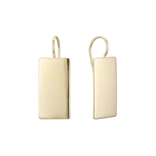 Pendientes de gancho de alambre en Oro 14K, colores de baño de oro rosa.