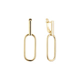 Paperclip earrings in 14K Gold, Rose Gold plating colors