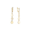 Three polished discs drop earrings 14K Gold, Rose Gold plating colors