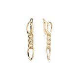 Chain link earrings in 14K Gold, Rose Gold plating colors