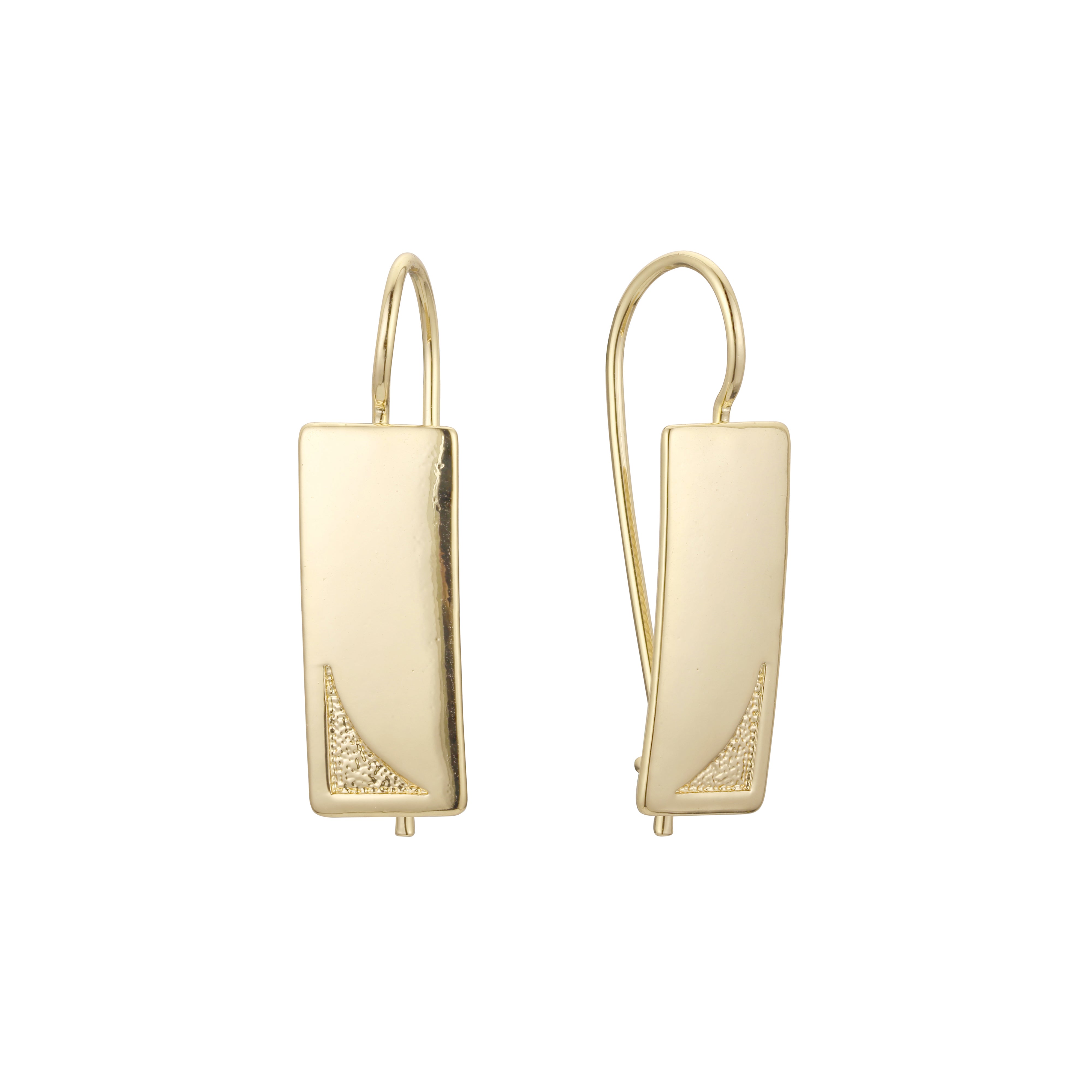 Wire hook earrings in 14K Gold, Rose Gold plating colors