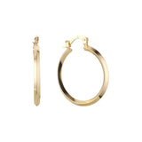 Hoop earring in 14K Gold, Rose Gold plating colors