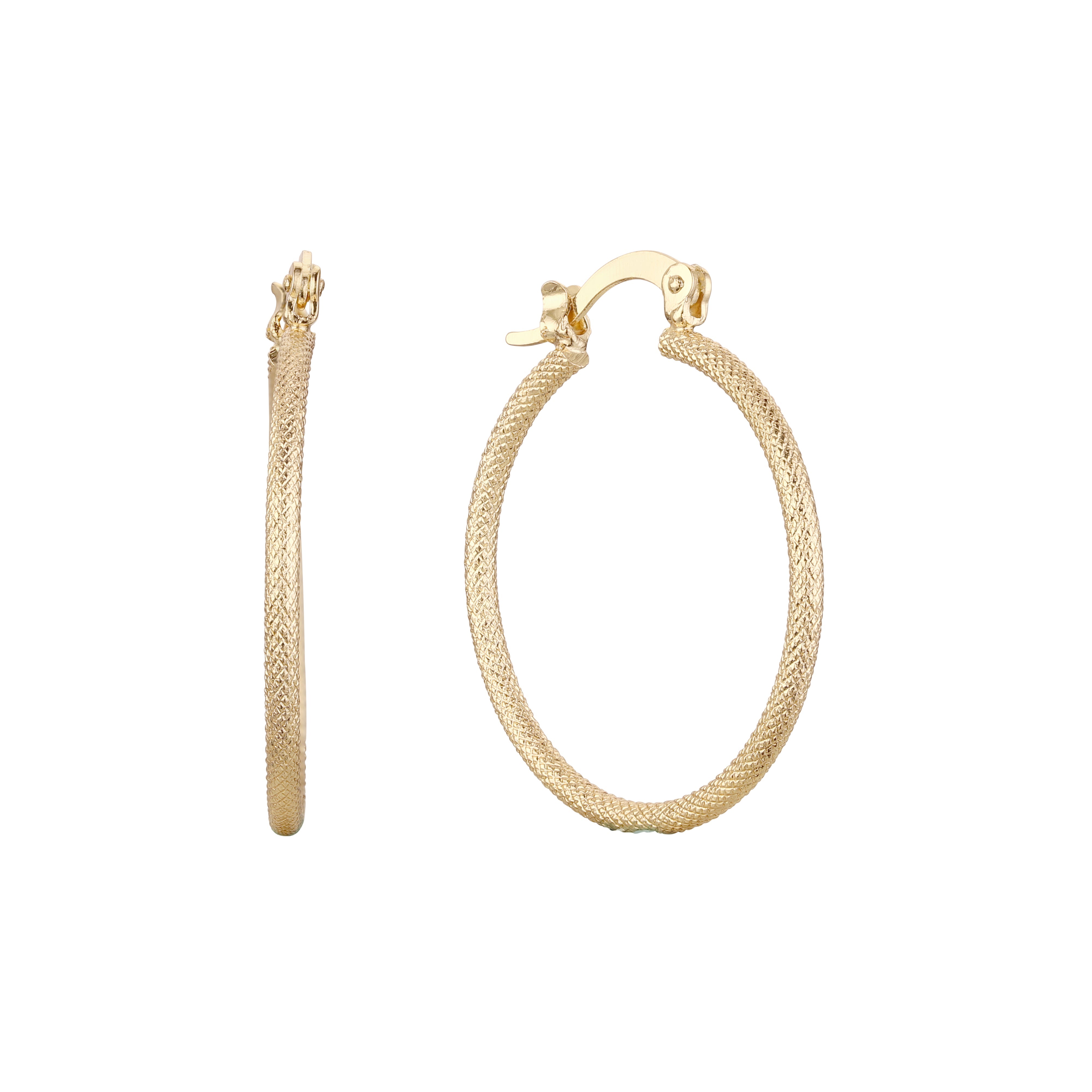 Hoop earring in 14K Gold, Rose Gold plating colors