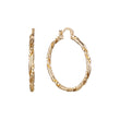 Textured 14K Gold hoop earrings