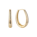 U Huggie earrings (2 sizes) in 14K Gold, White Gold, Rose Gold plating colors