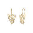 Wire hook child earrings in 14K Gold, Rose Gold plating colors