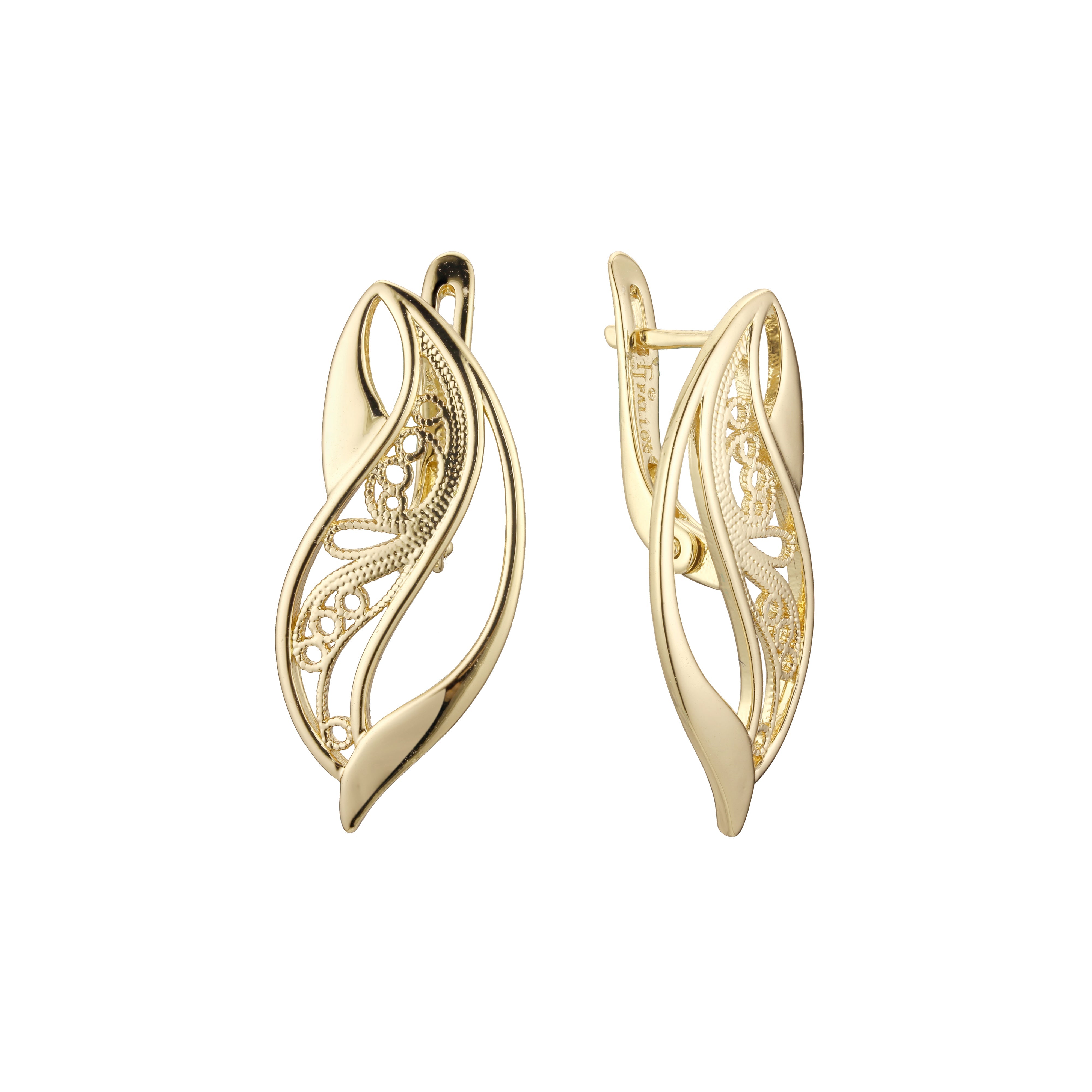 Pendientes en Oro de 14K, baño de Oro Rosa colores