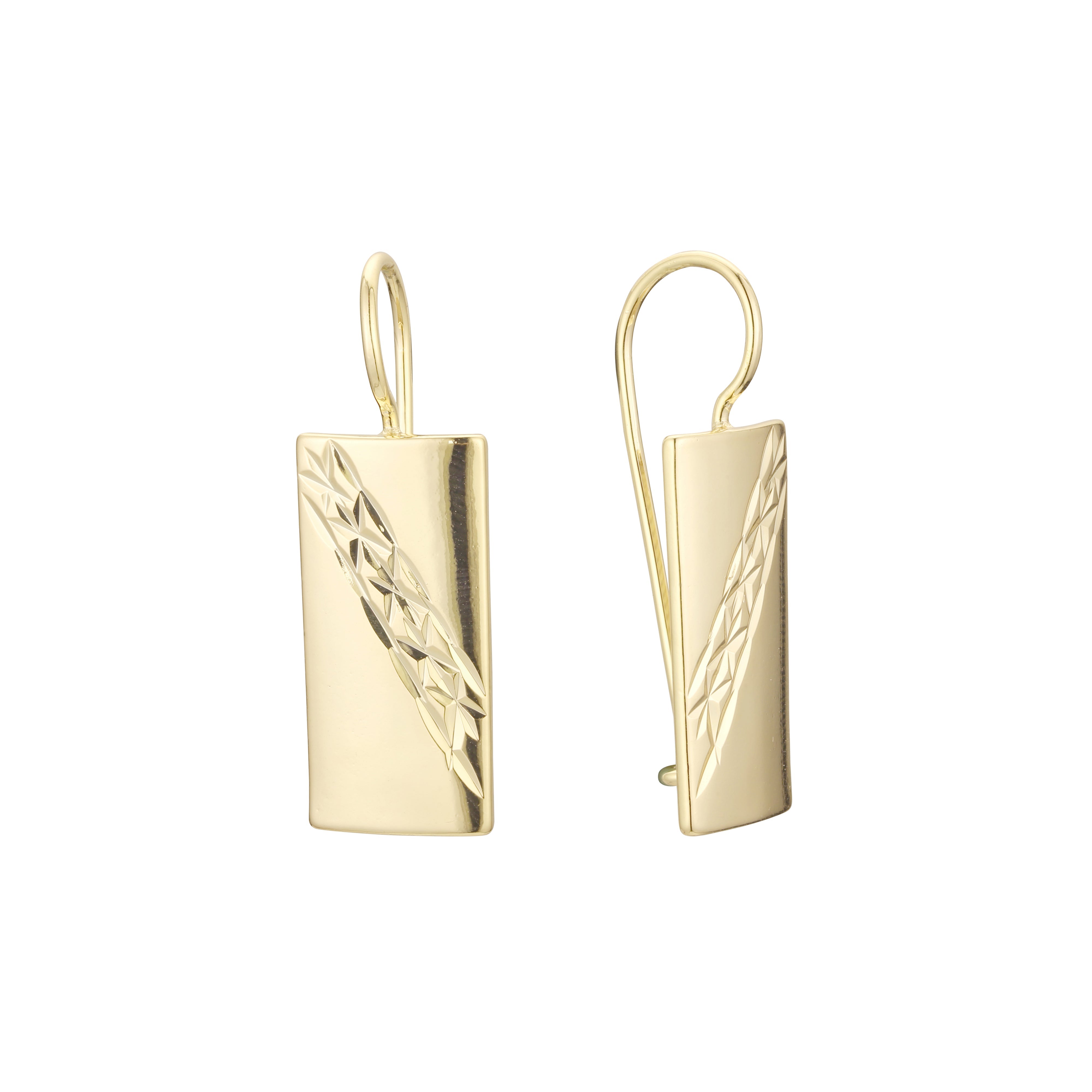 Wire hook earrings in 14K Gold, Rose Gold plating colors