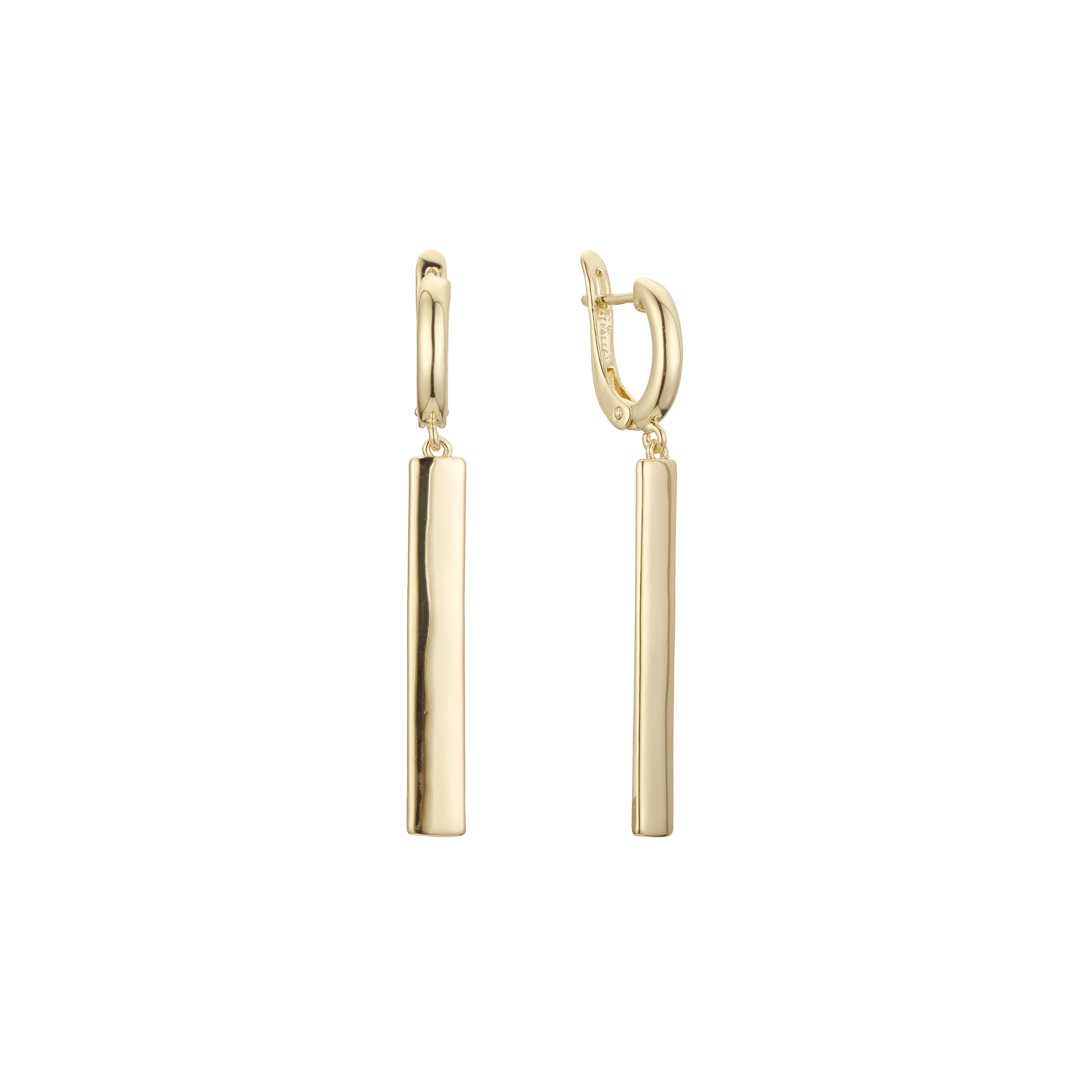 Pendientes altos en Oro de 14K, baño de Oro Rosa colores