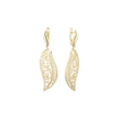 Leaves and waves earrings in 14K Gold, Rose Gold plating colors