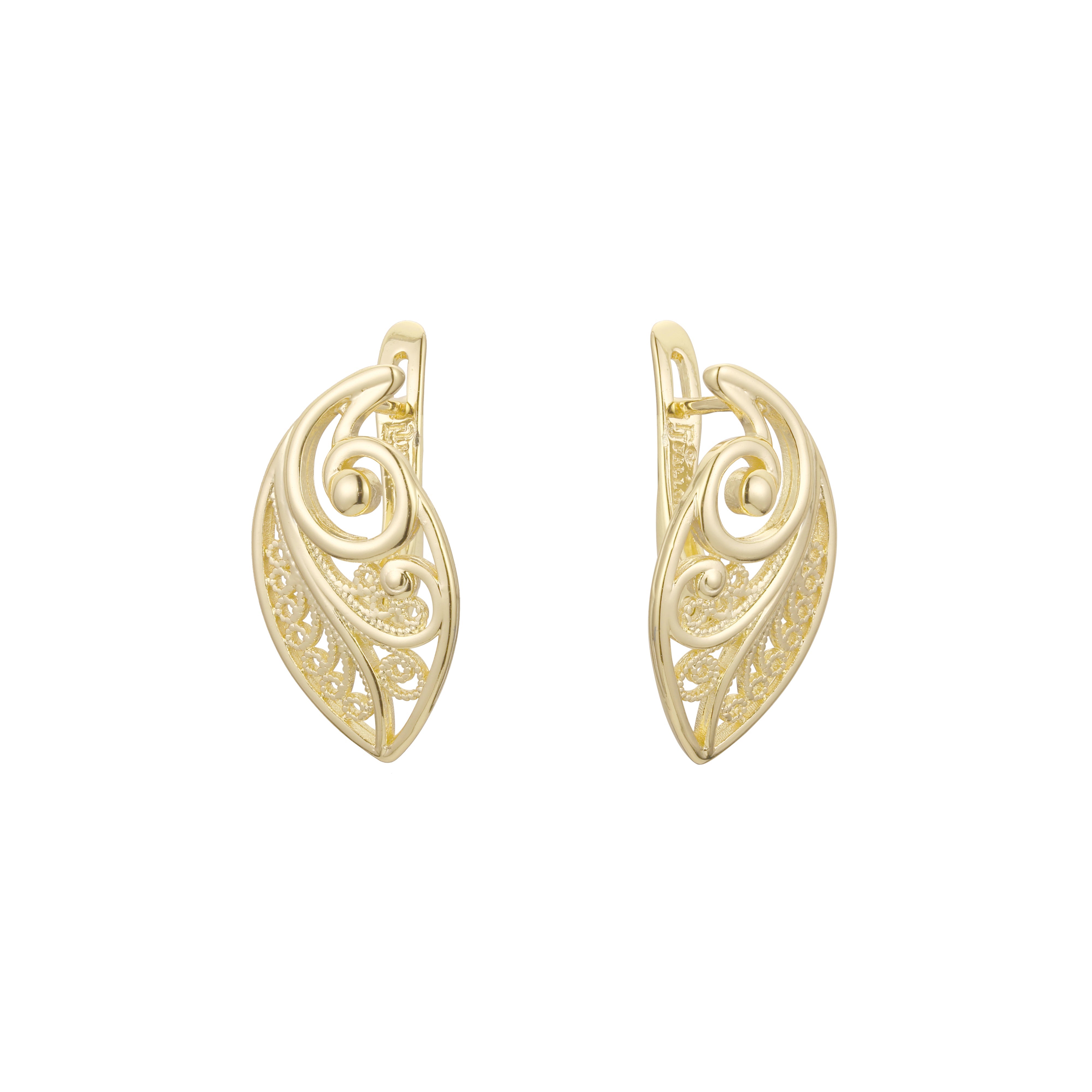 Pendientes en Oro de 14K, baño de Oro Rosa colores