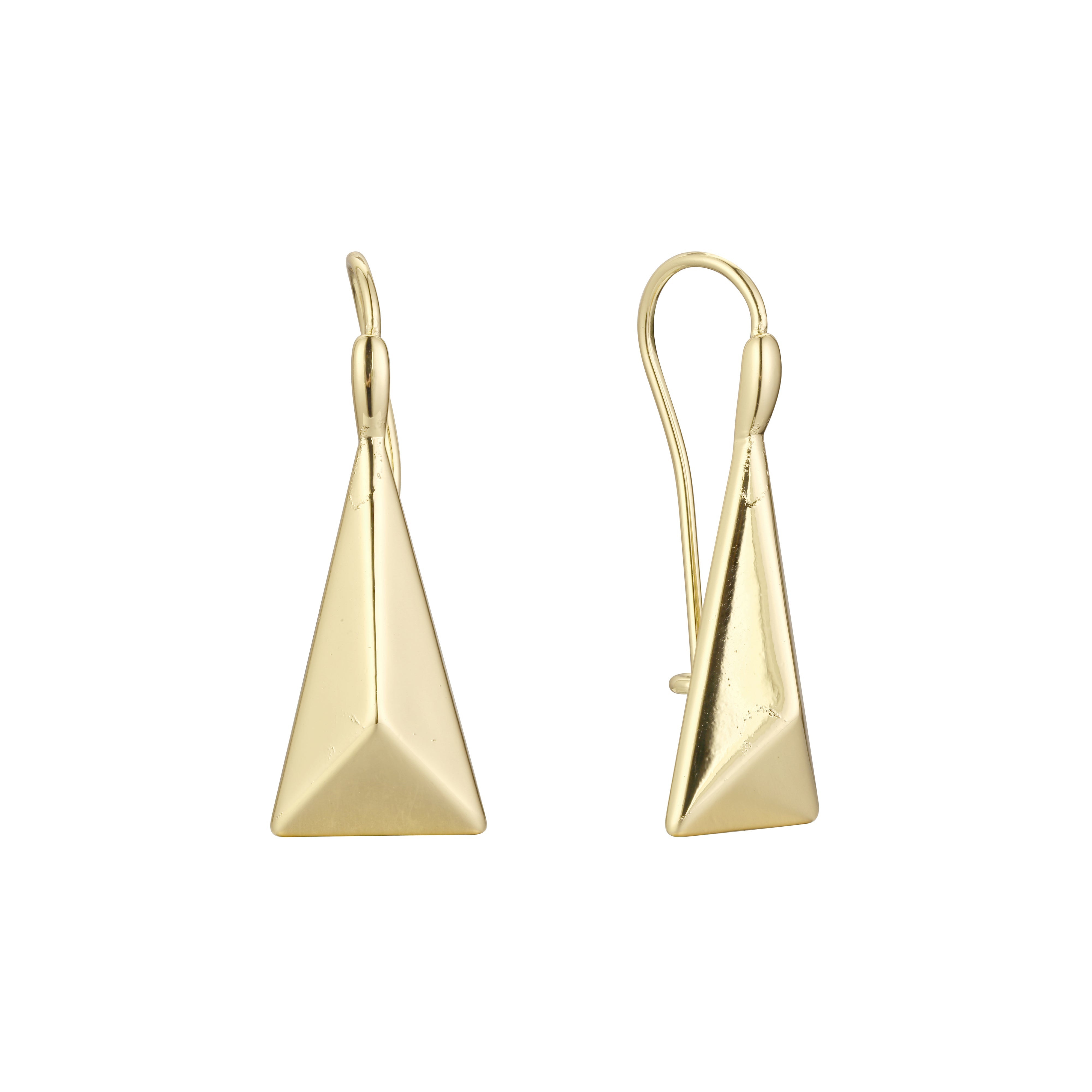 Wire hook earrings in 14K Gold, Rose Gold plating colors