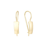 Pendientes de gancho de alambre en Oro 14K, colores de baño de oro rosa.