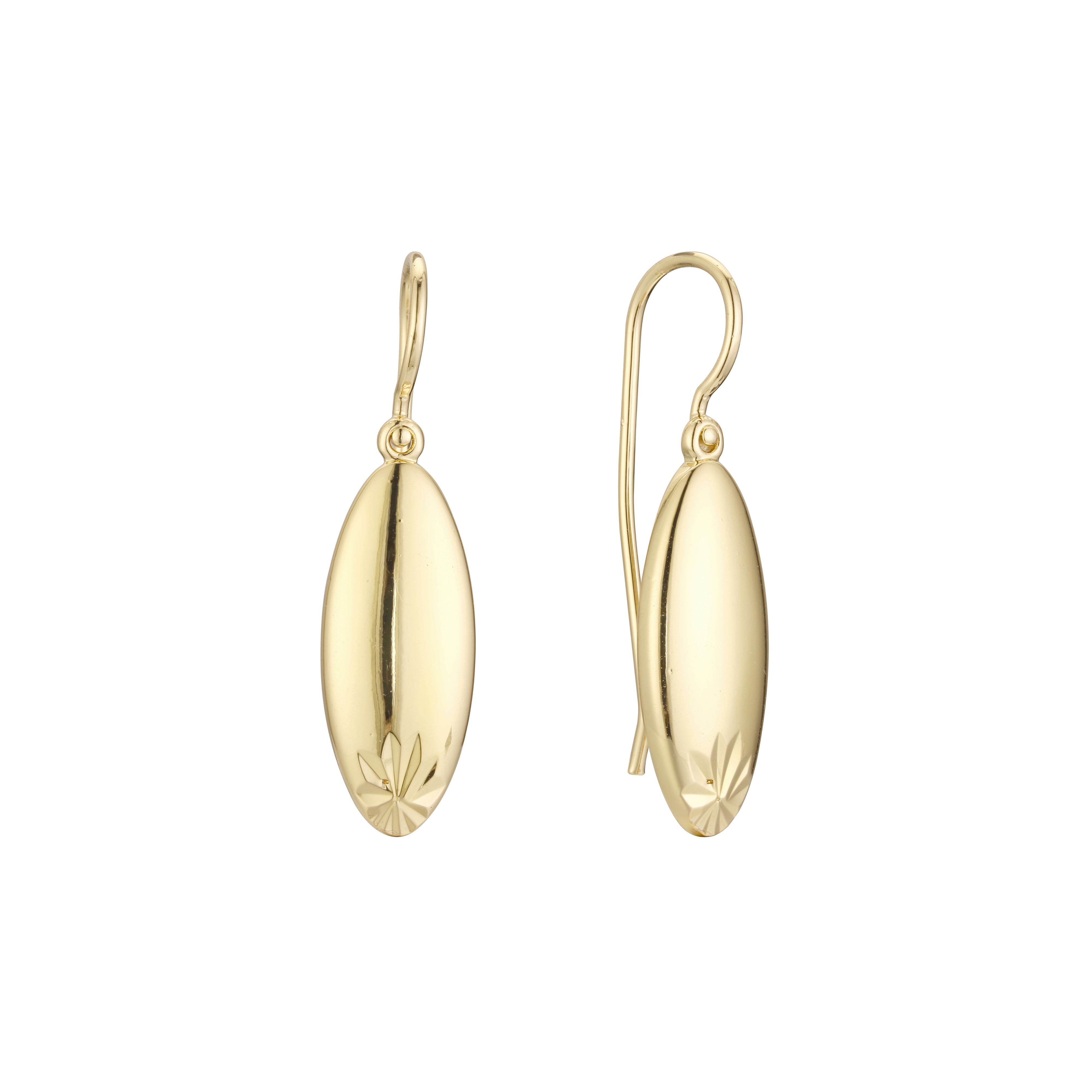 Wire hook earrings in 14K Gold, Rose Gold plating colors