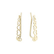 Aretes de oruga en Oro 14K, oro rosa, baño de dos tonos