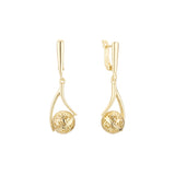 Bead earrings in 14K Gold, Rose Gold plating colors