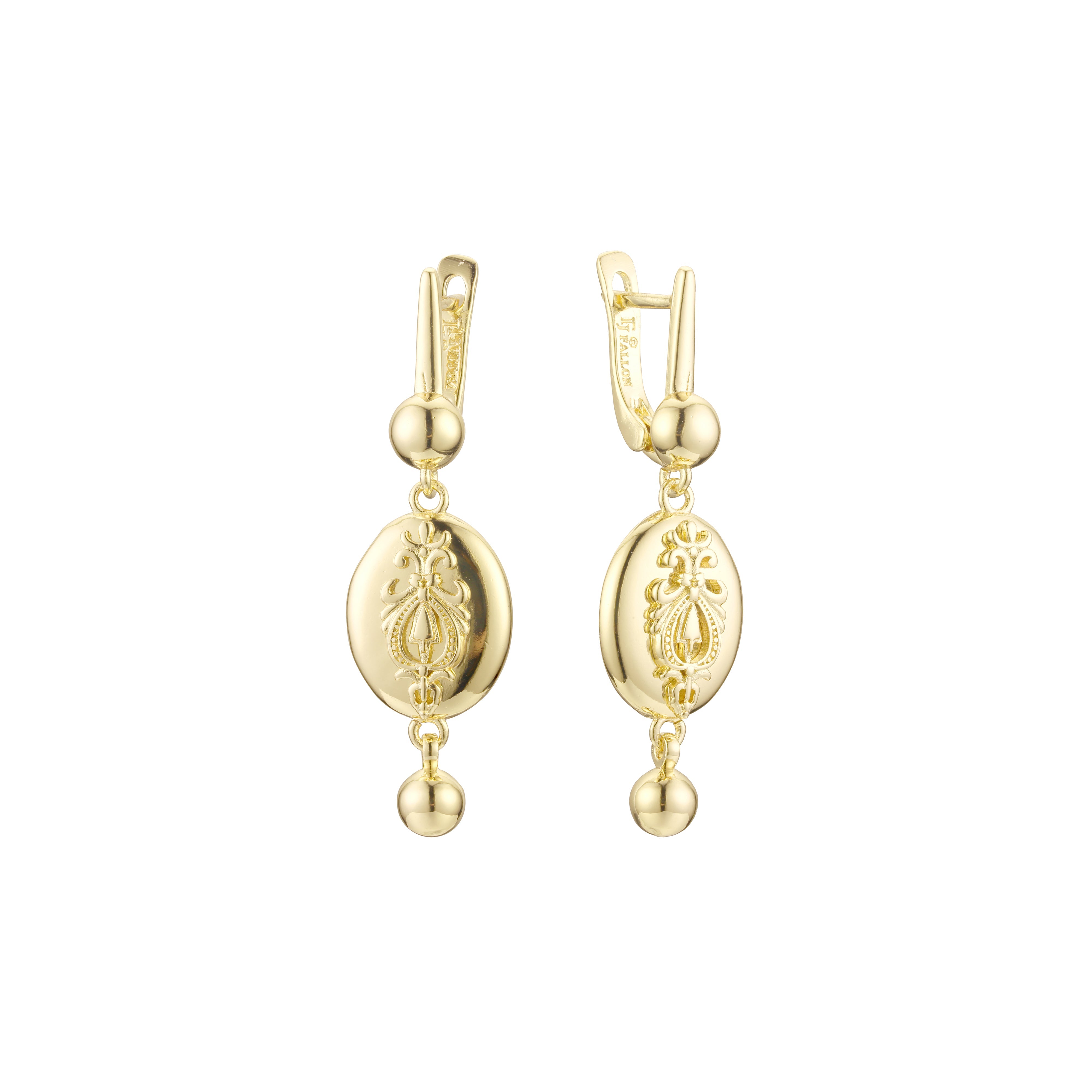 Aretes Beads en Oro de 14K, baño de Oro Rosa colores