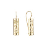 Pendientes de gancho de alambre en Oro 14K, colores de baño de oro rosa.