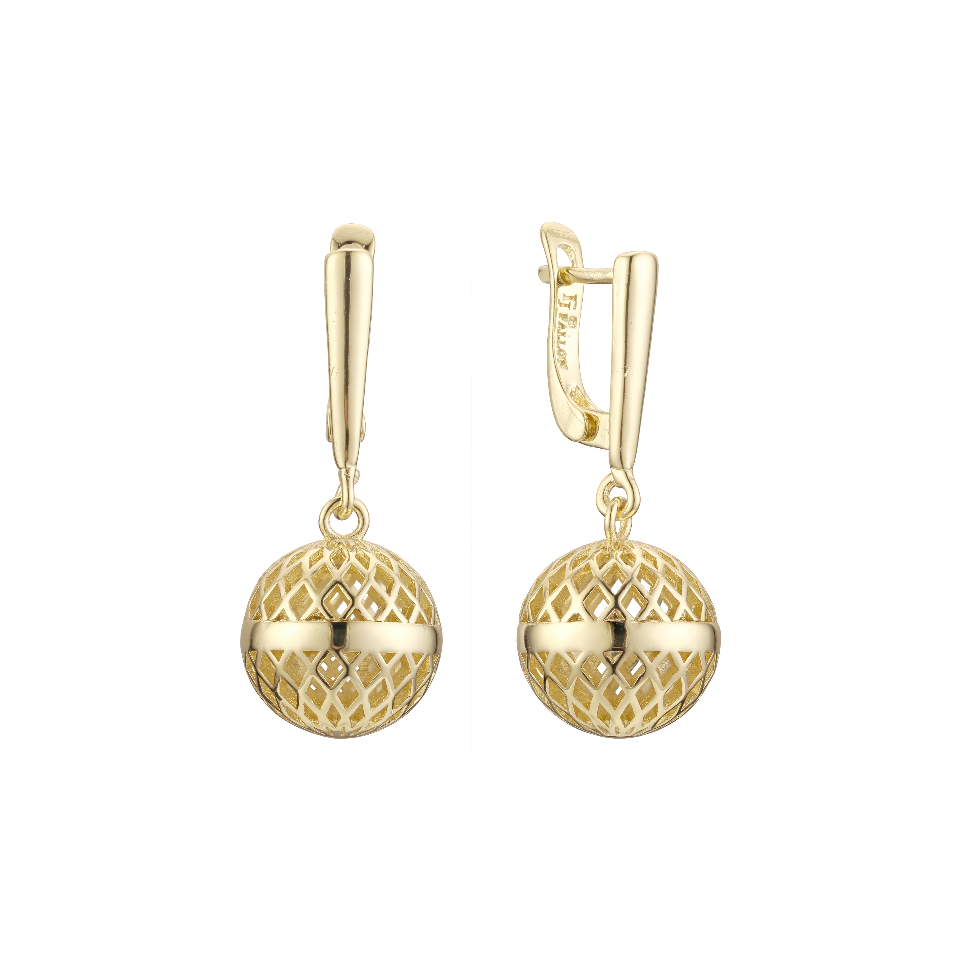 Beads earrings in 14K Gold, Rose Gold plating colors