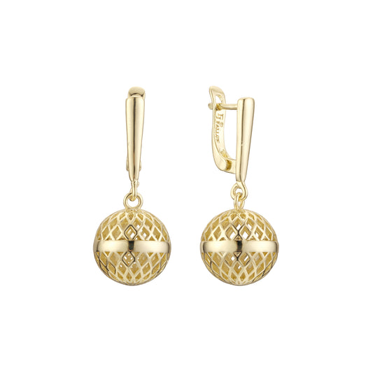 Aretes Beads en Oro de 14K, baño de Oro Rosa colores