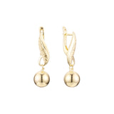 Aretes Beads en Oro de 14K, baño de Oro Rosa colores