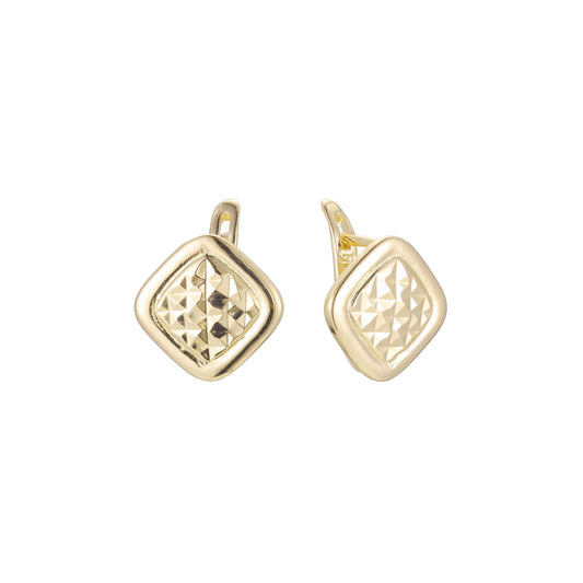 Earrings in 14K Gold, Rose Gold, two tone plating colors