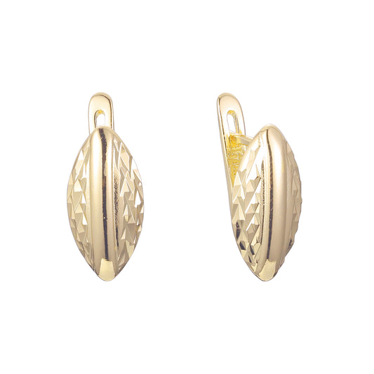 Chestnut wrinkle flank 14K Gold, Rose Gold earrings