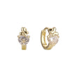 Aretes de mariposa solitario huggie de oro de 14 k