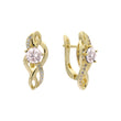 Aretes solitarios de oro de 14k