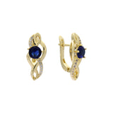 Aretes solitarios de oro de 14k