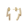 Aretes de relámpago en Oro 14K