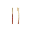 Long Cluster CZs long drop 14K Gold, Rose Gold earrings