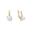 Aretes de Perlas en Oro de 14K, colores baño de Oro Rosa