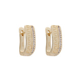 Aretes de meandro de oro de 14k