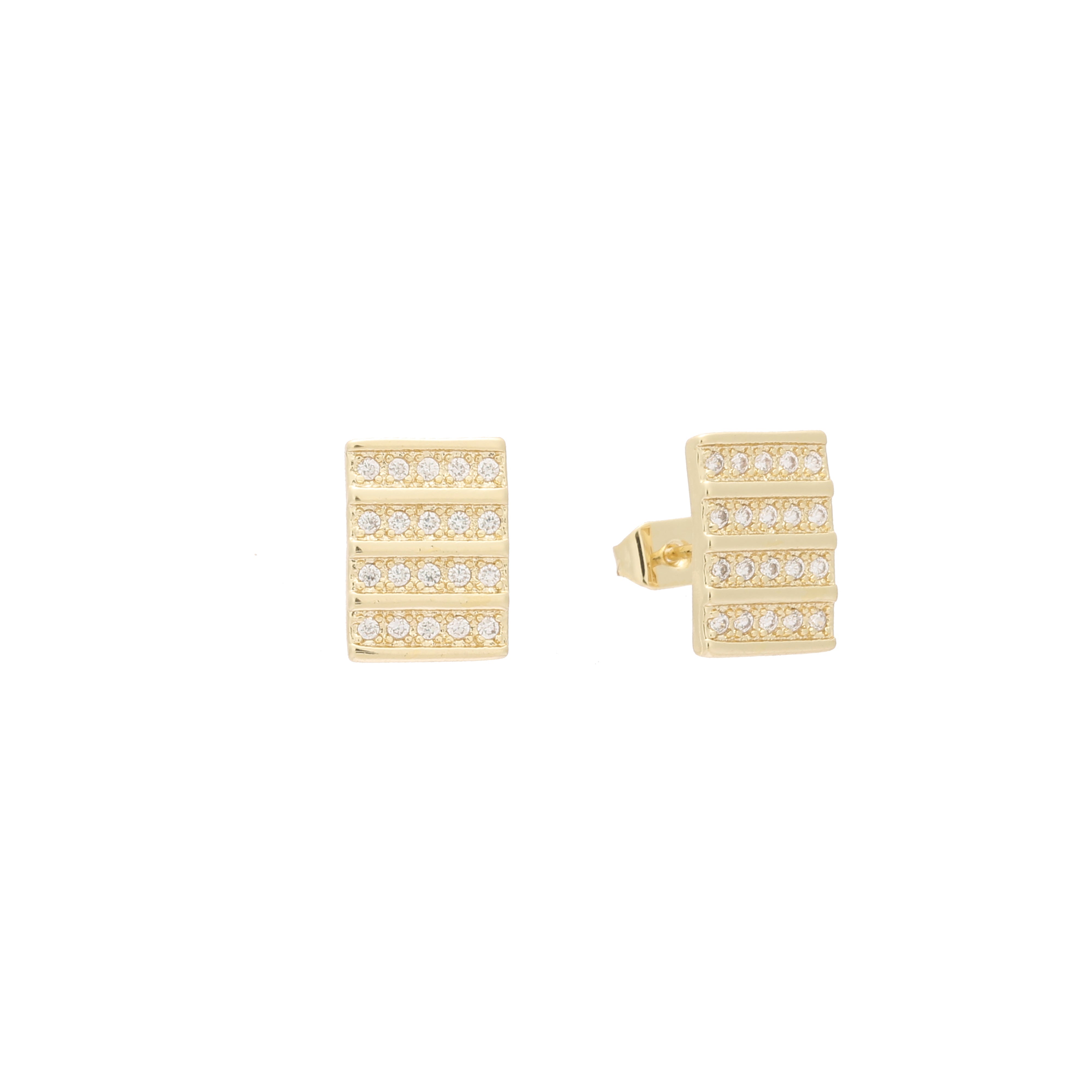 Aretes de racimo en Oro de 14K, baño de Oro Rosa en colores