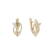 Marquise CZs Leaves 14K Gold, Rose Gold earrings