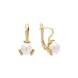 Aretes de Perlas en Oro de 14K, colores baño de Oro Rosa