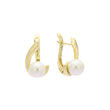 Aretes de Perlas en Oro de 14K, colores baño de Oro Rosa