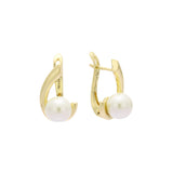 Aretes de Perlas en Oro de 14K, colores baño de Oro Rosa