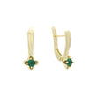 Solitaire flower earrings in 14K Gold, White Gold, Rose Gold plating colors