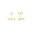 aretes tipo chamarra con estrella de oro de 14 k