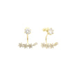 Star jacket stud earrings in 14K Gold, Rose Gold plating colors