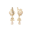 Flower chandelier drop earrings in 14K Gold, Rose Gold plating colors